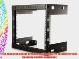 StarTech RK812WALLO 8U Open Frame Wall Mount Equipment Rack - 12-Inch Deep (Black)