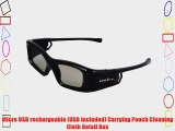 SAMSUNG-Compatible IncrediSonic Vue Series Active Rechargeable 3D Glasses for All Modles