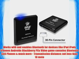 Pyle Home PBTR70 Bluetooth A2DP Audio Interface Adapter/Receiver with 30-Pin Apple Connector