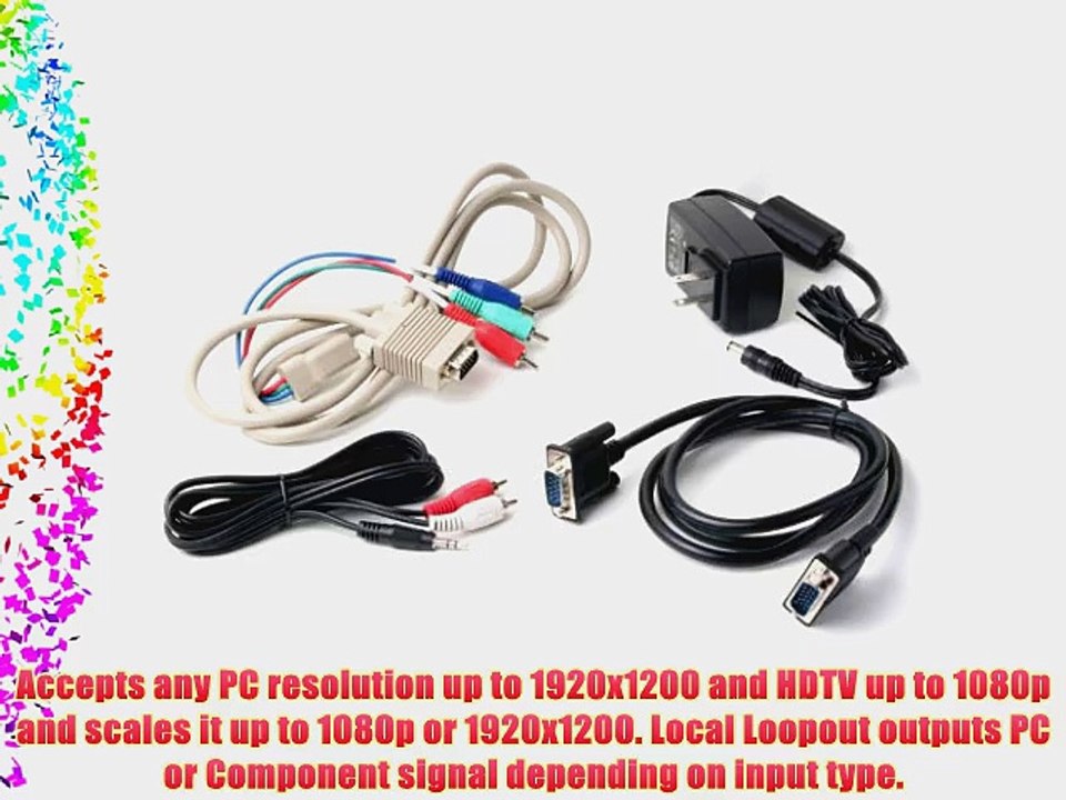 Atlona PC VGA/Component to HDMI HDTV Converter