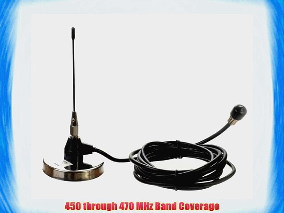 AIR802 400-480 MHz Mobile Magnetic Mount Antenna with 3.2 dB gain (TNC Plug-Male Connector)