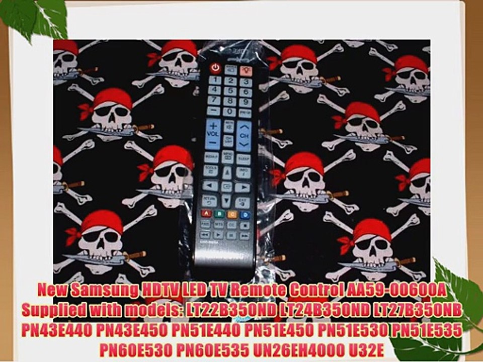 New Samsung HDTV LED TV Remote Control AA59-00600A Supplied with models: LT22B350ND LT24B350ND