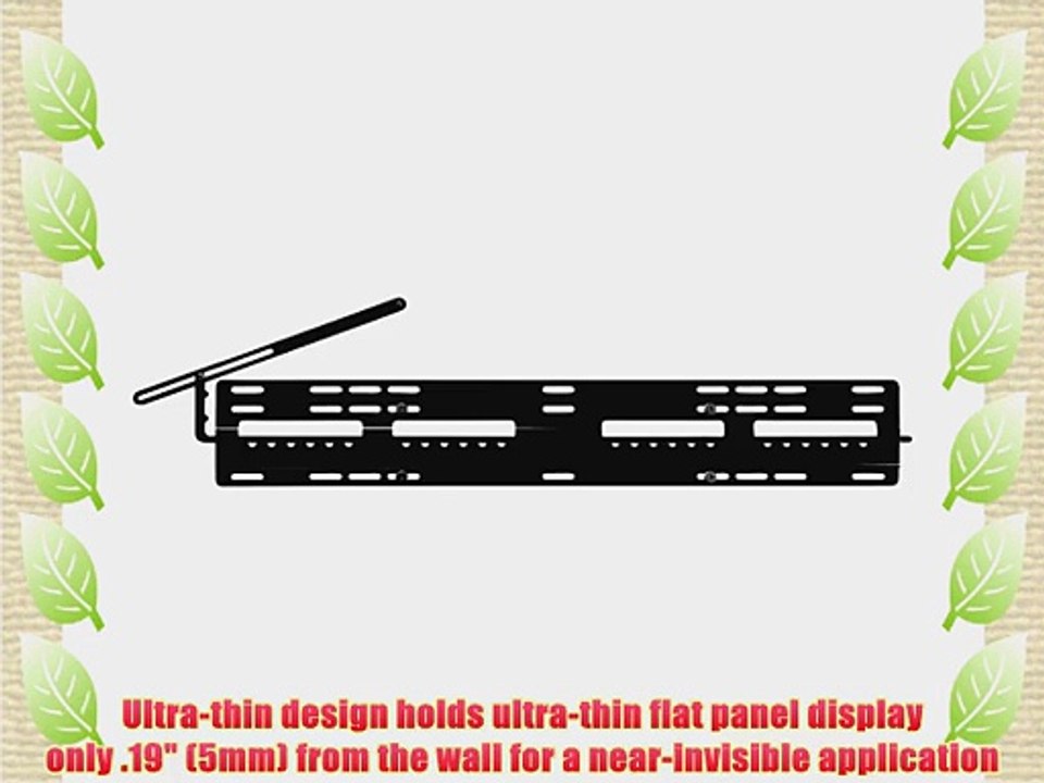 Peerless SUF661 Ultra Slim Flat Wall Mount for 40-80 inches TVs (Black)