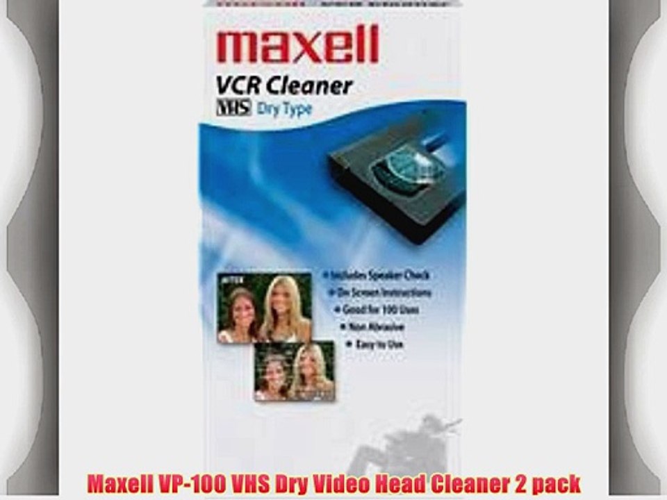 Maxell VP-100 VHS Dry Video Head Cleaner 2 pack