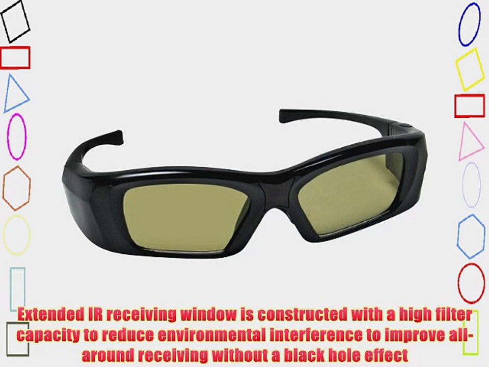 DMS Technology Infrared Active Shutter 3D Glasses for LG and Hisense 3D TVs