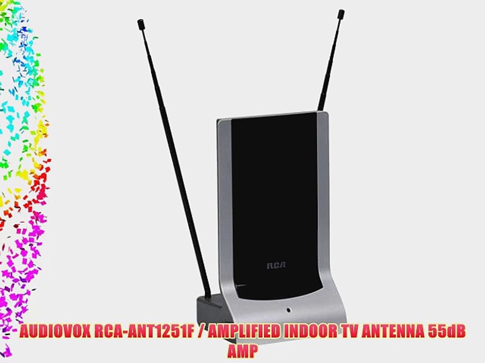 AUDIOVOX RCAANT1251F / AMPLIFIED INDOOR TV ANTENNA 55dB AMP video