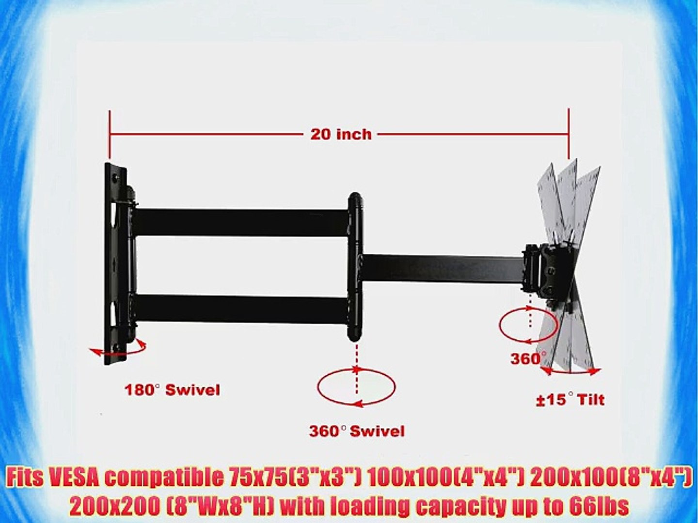 ⁣VideoSecu Tilt Swivel TV Wall Mount for Sceptre X322WV-HDR X322UV-HDR X322PV-HDR E325BV-HDU