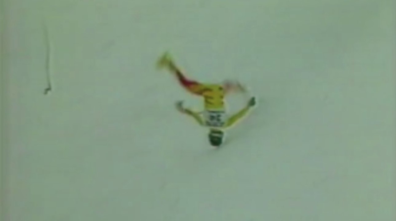 23 janvier 1987: l'impressionnante chute de Todd Brooker à Kitzbühel