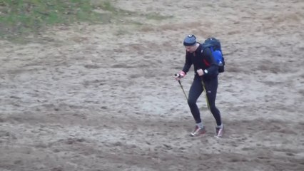 Adriaan running up hill