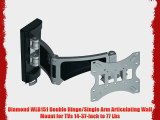 Diamond WLB151 Double Hinge/Single Arm Articulating Wall Mount for TVs 14-37-Inch to 77 Lbs