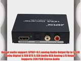 IMAGE? HDMI to HDMI   SPDIF   RCA with R/L Audio Converter Extractor
