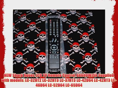 NEW Sharp Aquos LCD TV Remote Control GA600WJSA Supplied with models: LC-32HT2 LC-32HT3 LC-37HT3