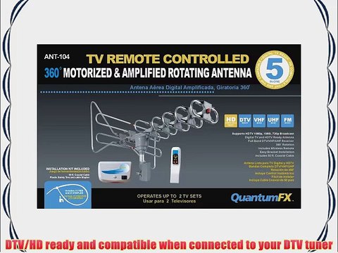 QuantumFX ANT-104 Remote Controlled Rotating Outdoor Antenna