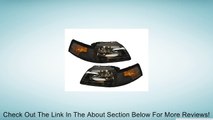 Ford Mustang Headlight Set Black With Xenon Bulbs Driver/passenger Pair New Review