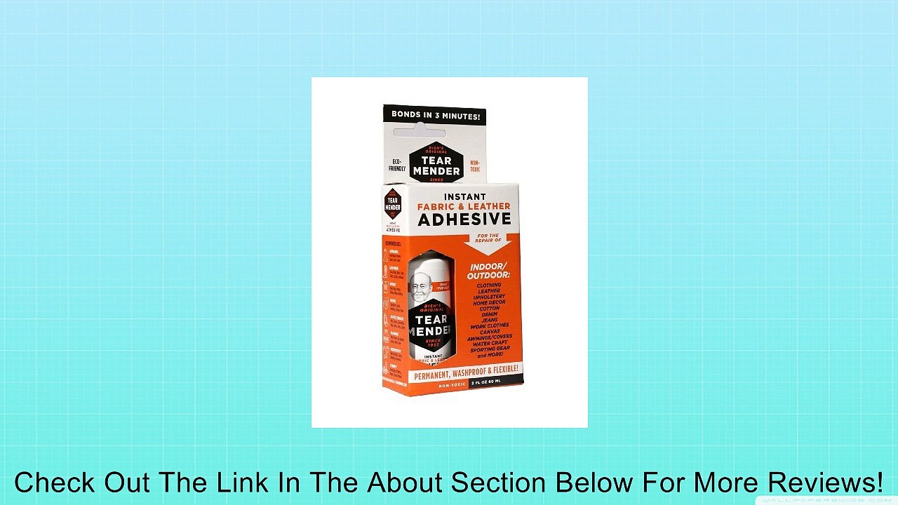 Tear Mender Instant Fabric & Leather Adhesive Review