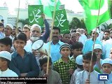 Dunya News - Karachi: People protest against blasphemous caricatures
