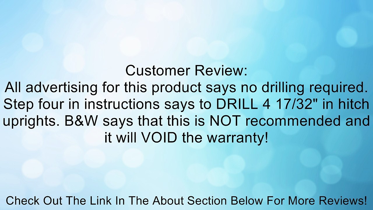 Blue Ox BXR4700 BedSaver - B&W Companion Review