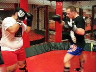 Sparring in Ben's class