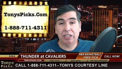 Cleveland Cavaliers vs. Oklahoma City Thunder Free Pick Prediction NBA Pro Basketball Odds Preview 1-25-2015