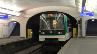 MF88 : Départ de la station Jaurès sur la ligne 7bis du métro parisien