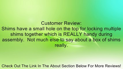 144 Piece Body Shim Assortment Review