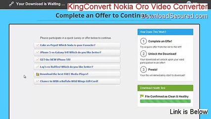 KingConvert Nokia Oro Video Converter Download Free - Download Now (2015)