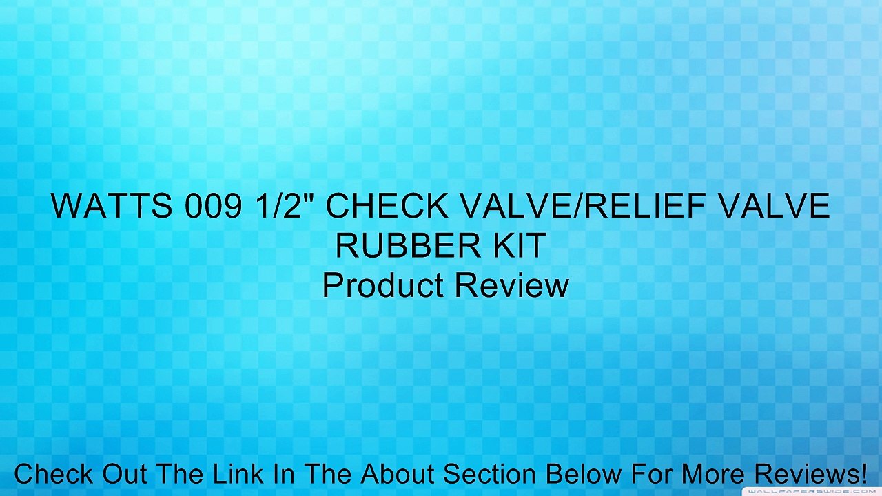 WATTS 009 1/2" CHECK VALVE/RELIEF VALVE RUBBER KIT Review