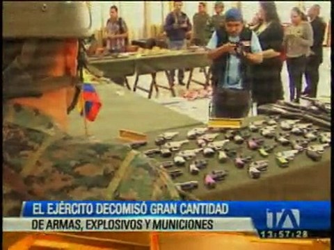 El Ejército decomisó armas, explosivos y municiones