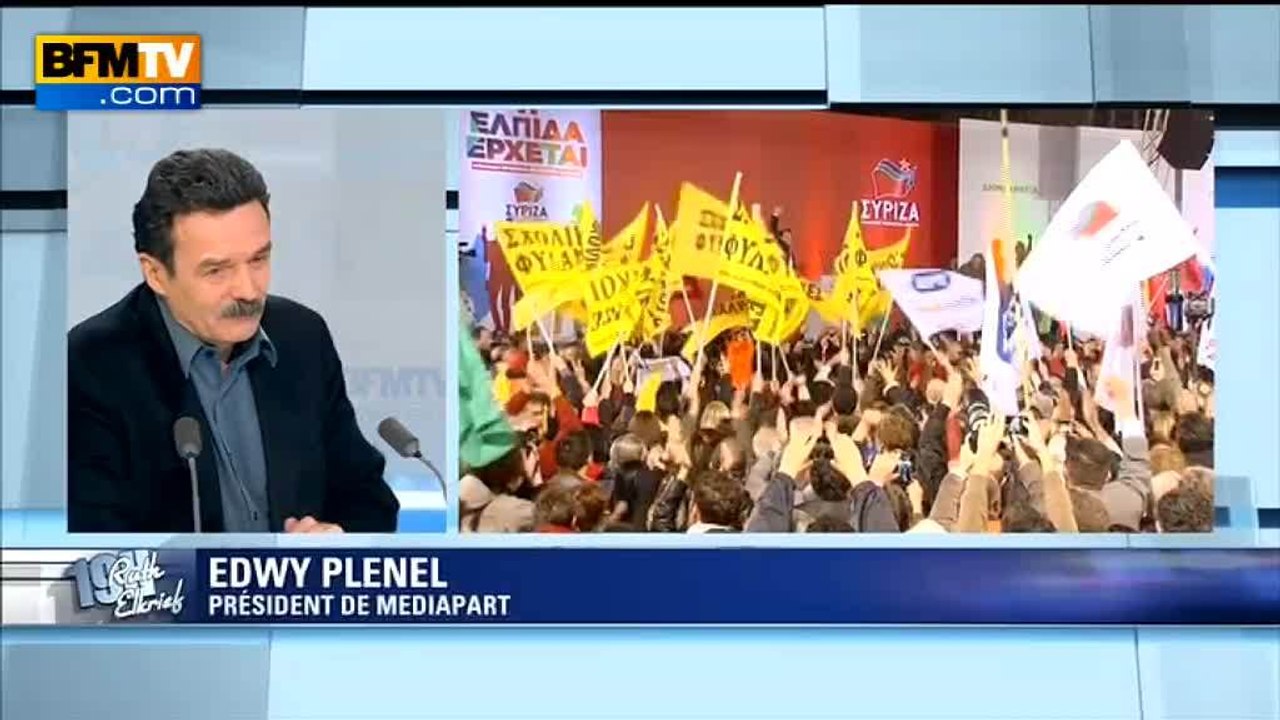 Grèce: "La victoire de Syriza ouvrirait le débat en Europe", estime Edwy Plenel