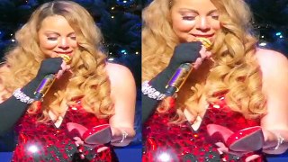 Mariah Carey Break Downs While Performance At Christmas Concert!