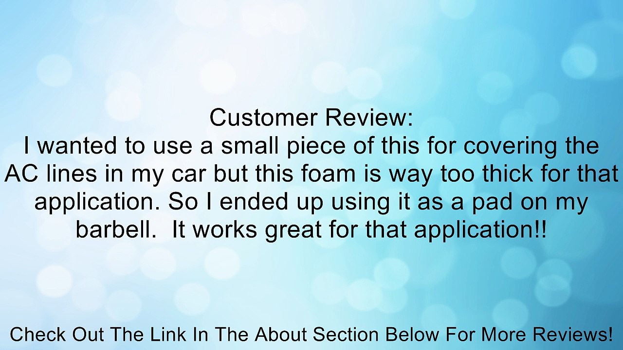 3 Ft Foam Roll Bar Padding - BLACK Review