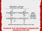 Black Adjustable Tilt/Tilting Wall Mount Bracket for Panasonic Viera TC-P50X3/TCP50X3 50 inch