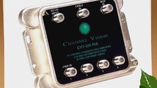 Channel Vision CVT-2/4PIA 4-Way Amplified RF Cable Splitter