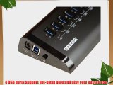 GearMo? USB 3.0 10 Port Hub with 12V 3A Power Adapter and 4ft USB 3.0 Cable