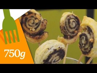 Video herunterladen: Recette de Sucettes feuilletées à la tapenade - 750 Grammes