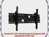 Black Adjustable Tilt/Tilting Wall Mount Bracket for LG 55LH40 (55LH40-UA) 55 Inch LCD HDTV
