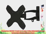 Monoprice 108100 17-Inch to 37-Inch 3-Way Adjustable Tilt and Swivel Wall Mount Bracket Black