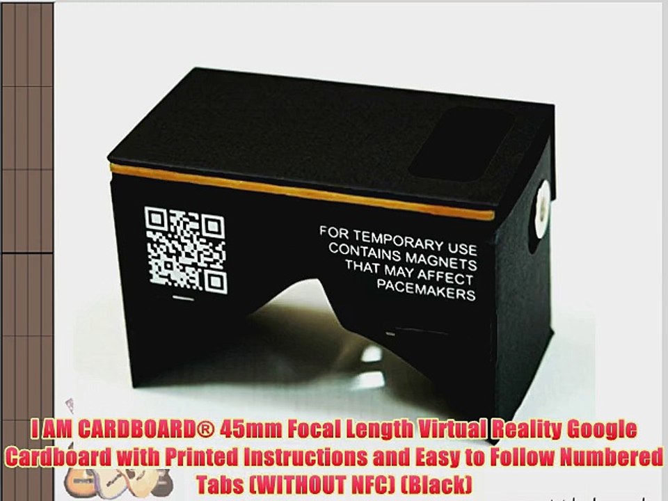 I AM CARDBOARD? 45mm Focal Length Virtual Reality Google Cardboard with Printed Instructions