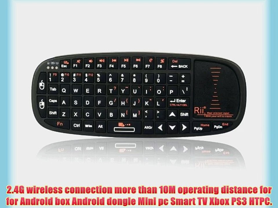 Rii i10 Mini Wireless 2.4GHz Keyboard Touchpad Laser Pointer for TV BOX PC Games   EVERSTAR?