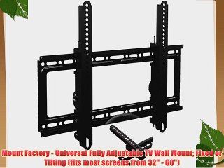 Download Video: Mount Factory - Universal Fully Adjustable TV Wall Mount Fixed or Tilting (fits most screens