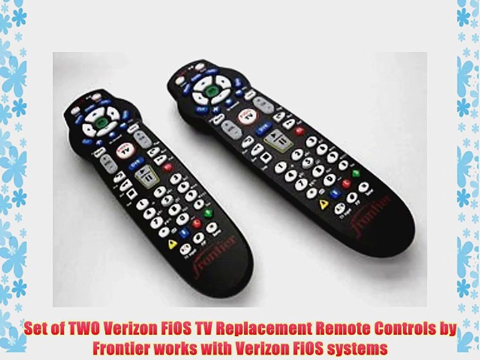 Set of TWO Verizon FiOS TV Replacement Remote Controls by Frontier works with Verizon FiOS