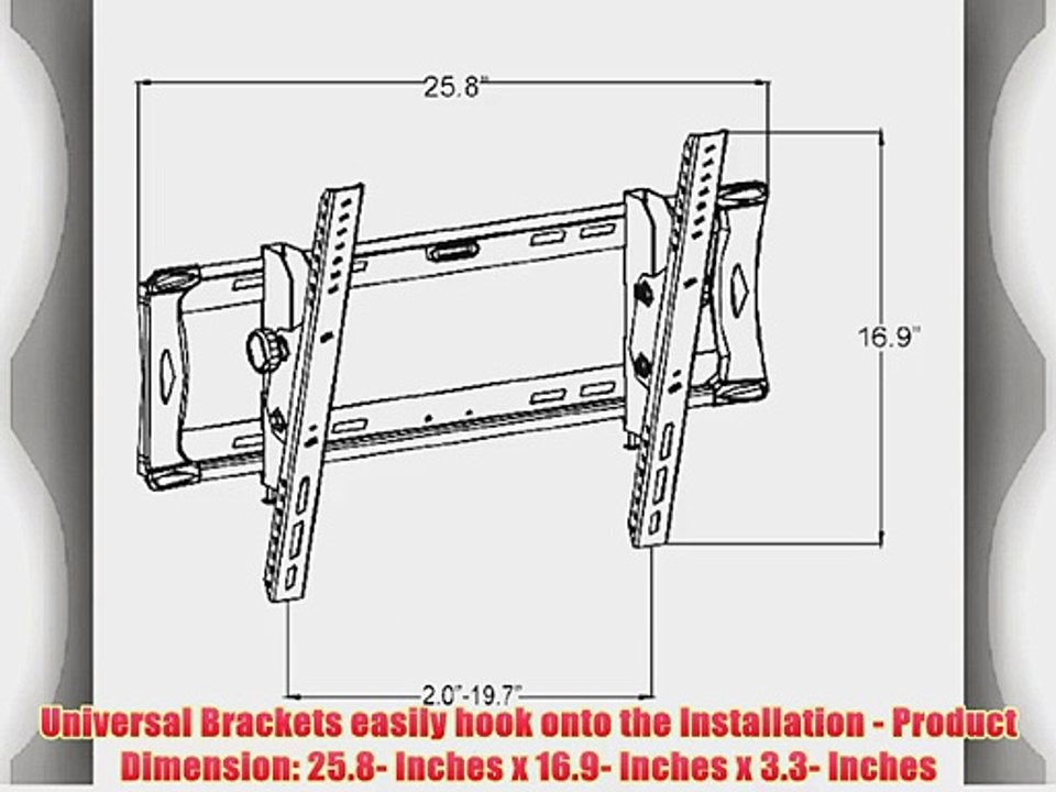 Pyle Home PSW323ST Tilt Wall Mount for 26 Inch to 42 Inch Displays