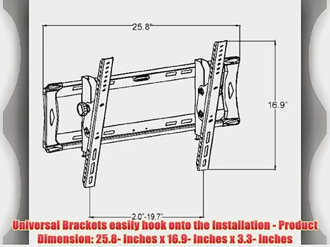 Pyle Home PSW323ST Tilt Wall Mount for 26 Inch to 42 Inch Displays