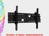 Black Tilting Wall Mount Bracket for Panasonic TH-42PX600U Plasma 42 inch HDTV TV