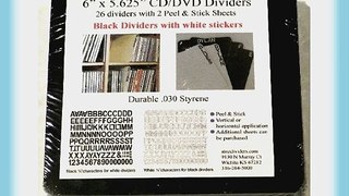 Black Plastic CD Dividers and Alphanumeric Stickers to Categorize Your Collection