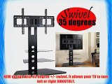 2xhome - Wall Mounted TV and Component Shelf Combo DVD DVR VCR Wall Mount Bracket for TV and