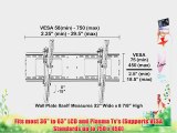 Black Adjustable Tilt/Tilting Wall Mount Bracket for Panasonic Viera TC-L42U25/TCL42U25 42