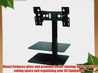 AVF ESL422B-T Tilt and Turn TV Mount with 2 AV Shelves Cable Management System for 25-Inch