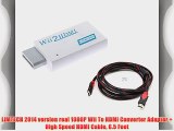 LIMTECH 2014 version real 1080P Wii To HDMI Converter Adapter   High Speed HDMI Cable 6.5 Feet