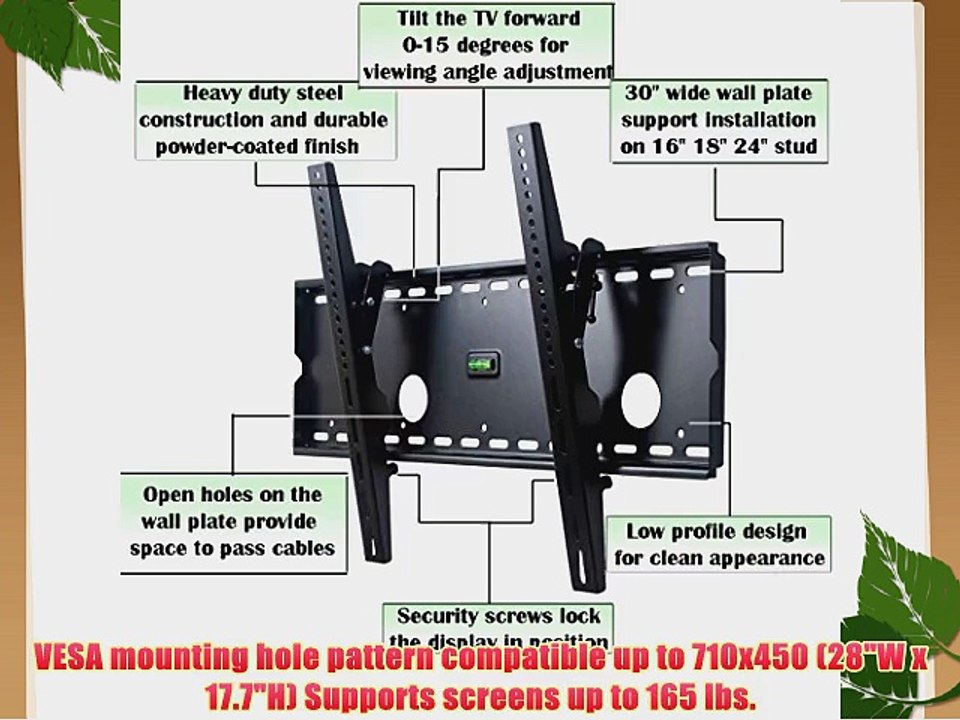 VideoSecu Adjustable Tilt/Tilting TV Wall Mount Bracket for Vizio E3D420VX 42 SV471XVT M470VT